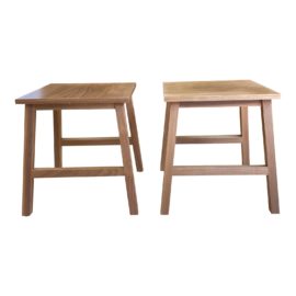 Contemporary Teak Side Tables - a Pair