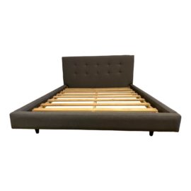 Queen Size Crate & Barrel Tate Upholstered Bed Frame. Original Price: $1,500