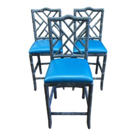 Custom Design Hampton Counter Stools- Set of Three. Original Price: $3,325