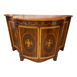 Mid 20th Century English Inlaid Wood Sideboard