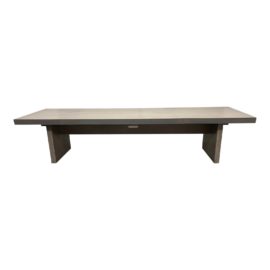 Contemporary Gray Finish Bench /Coffee Table