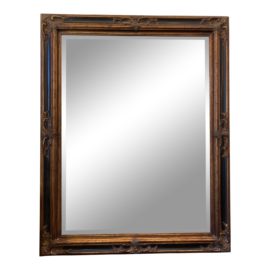 Black + Gold Rococo Wall Mirror