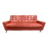 Scandinavian Designs Tufted Red Leather Loveseat