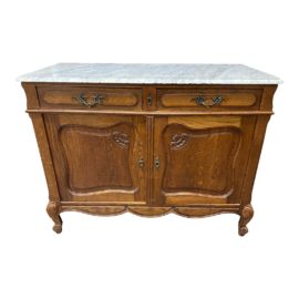Early 20th Century French Marble Top Wash Stand Sideboard