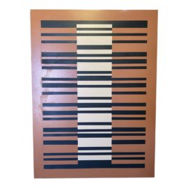 Contemporary Graphic Wall Art on Wood Block