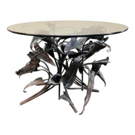 Eric Klausen Calla Lily Metal + Glass Table