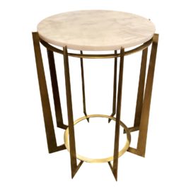 NEW Noir Marble Herbert Accent Table. Original Price: $1,360