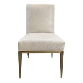 NEW Design Master Richfield Veranda Side Chair in Antique Bronze + Custom Upholstery. Original Price: $1,500