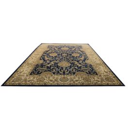 Custom Made Oushak Wool Rug Navy + Wheat - 12′11″ × 19′. Original Price: $13,000