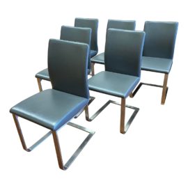 Kube Imports Cantilevered Alex Side Chairs - Set of Six. Original Price: $2,394