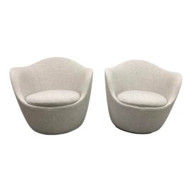 Design Within Reach Hlynur Atlason Lina Swivel Chairs - a Pair. Original Price: $4,590