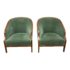 Mid 20th Century Geiger Furniture Bucket Chair in Dusty Green Mohair - a Pair