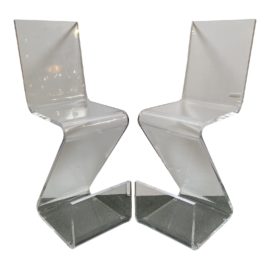 Haziza Glide Acrylic Barstools - a Pair