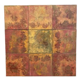 Dennis Potter Rose Pattern Original 9 Painting Collage