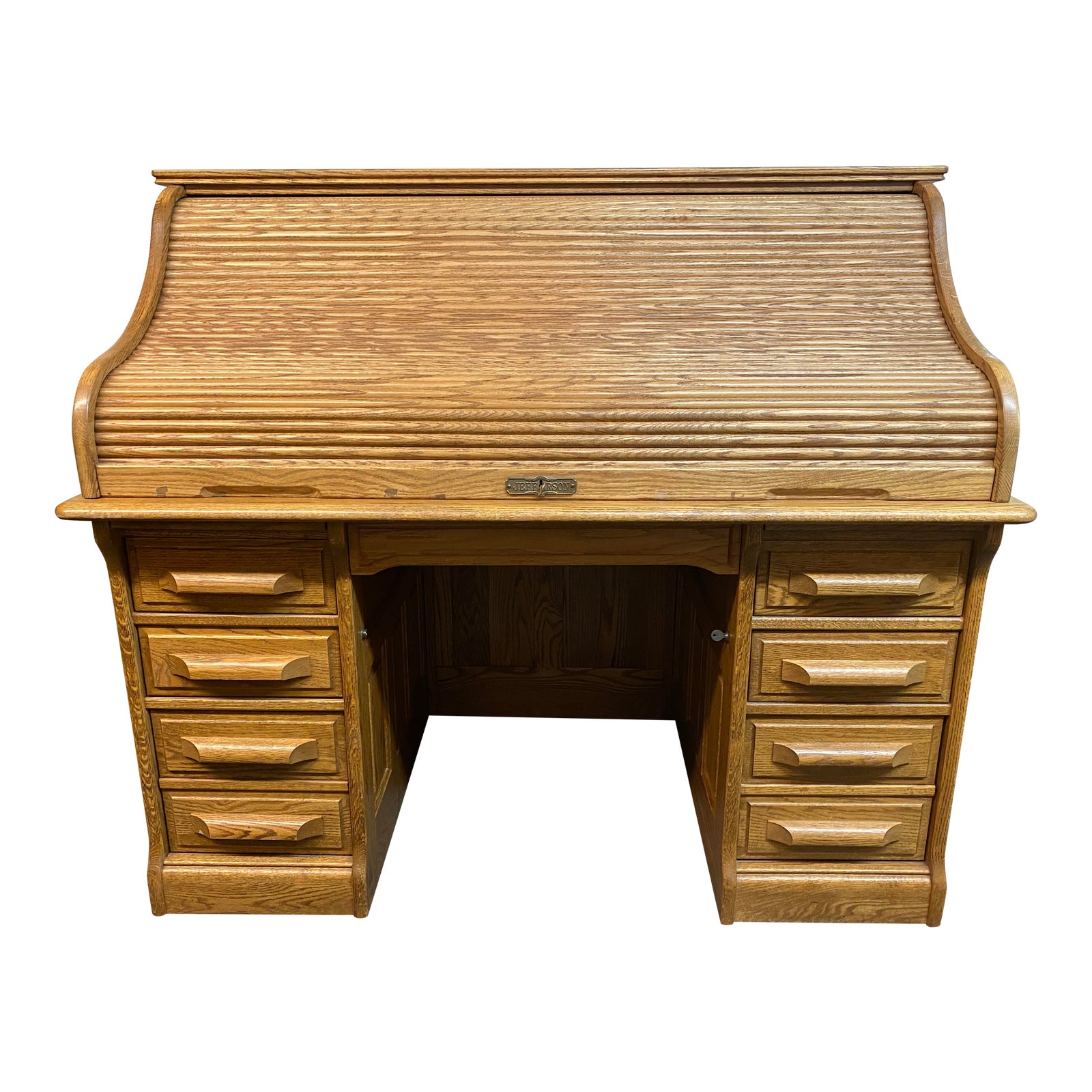 Mid 20th Century Jefferson Oak Roll Top Desk - Design Plus Gallery