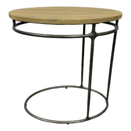 West Elm Rustic + Industrial Oval Side Table