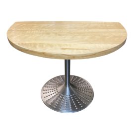 Unique Custom Metal Base + Solid Maple Pedestal Table
