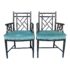 Custom Design Chippendale Velvet Arm Chairs - a Pair. Original Price: $3,500