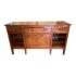 Wooden + Leather Sideboard With Drawers + Wine Rack