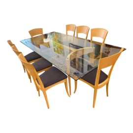 A. Sibau Vintage Italian Dining Room Table Set