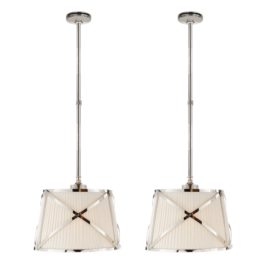 Chapman & Myers Grosvenor Hanging Shades, a Pair. Original Price: $1,749