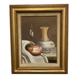 Late 20th Century Navajo Sand Art Still Life