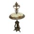 Early 20th Century Deco Onyx + Bronze Side Table