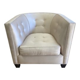 Nathan Anthony Silk Barrel Arm Chair