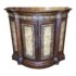 Traditional Faux Finish Console Demi Lune Cabinet