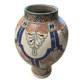Moroccan Hand Painted Floor Vase