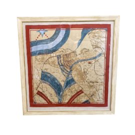 TSEKLENIS Greek Designer Framed Scarf