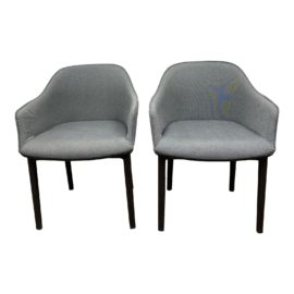 Vitra Ronan & Erwan Bouroullec Softshell Light Blue Chairs - a Pair. Original Price: $1,840