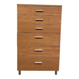 Six Drawer Highboy Maple Veneer Dresser