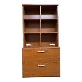 L.P Danish Office Adjustable Bookshelf + Double Filing Cabinet