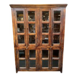 Rustic Glass Front Display Cabinet
