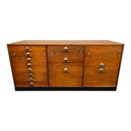 Jens Risom Walnut Credenza + Y Handles