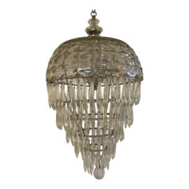 Antique Crystal Teardrop Chandelier