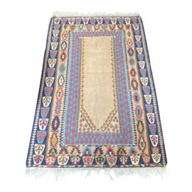 Vintage Turkish Kilim Rug - 3′11″ × 6′