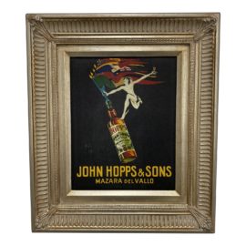 French Poster Canvas Print Framed