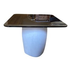 Bo Concept Balbao Smoked Glass Side + Coffee Table. Original Price: $559