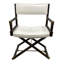 McGuire Mid 20th Century Leather Directors Chair