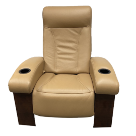 Inek Theater Leather Recliner + Cup Holder