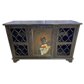 Clutter Crackle Finish Wine Cabinet / Sideboard. Original Price: $1,000