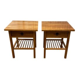 John Kelly J1 Series J-08 Cherry Side Tables - a Pair. Original Price: $2,930