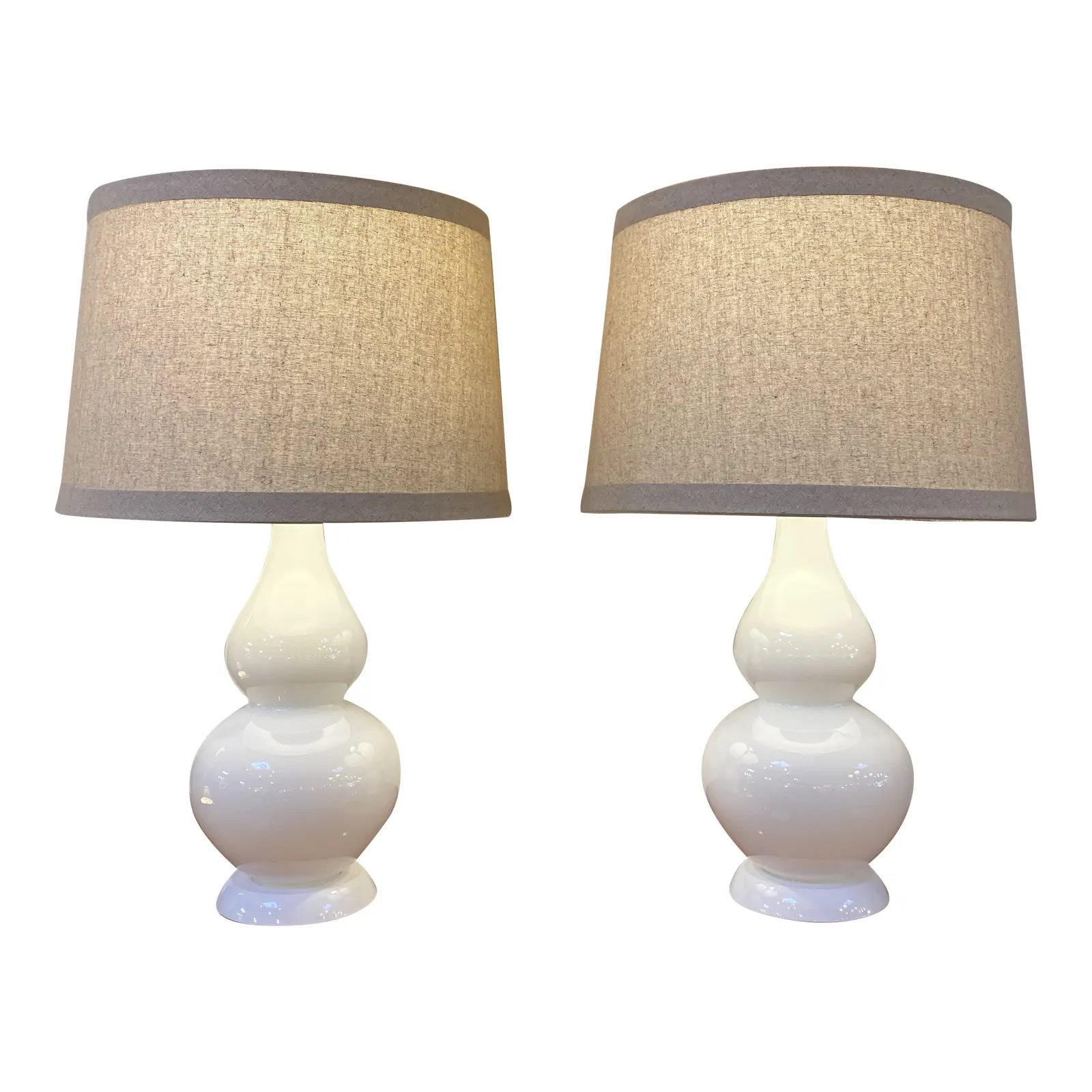 Safavieh Double Gourd Table Lamps - a Pair