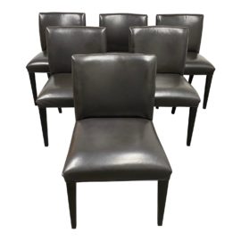 Room and Board Marie Leather Dining Room Chair - Set of Six. Original Price: $3,840