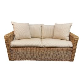 Contemporary Wicker Loveseat