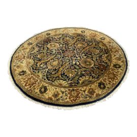 Round Indian Tabriz Rug - 8′3″ × 8′3″. Original Price: $5,000