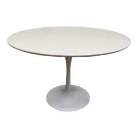 Rove Concepts Tulip Table Round White Lacquer. Original Price: $1,049