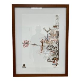 Custom Framed Floating San Francisco Graphic Design Print